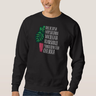 Womens Cute Monstera Plant Varieties Monstera Sweatshirt