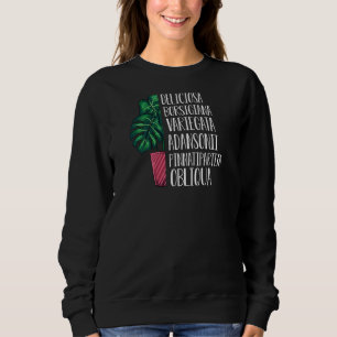 Womens Cute Monstera Plant Varieties Monstera Sweatshirt
