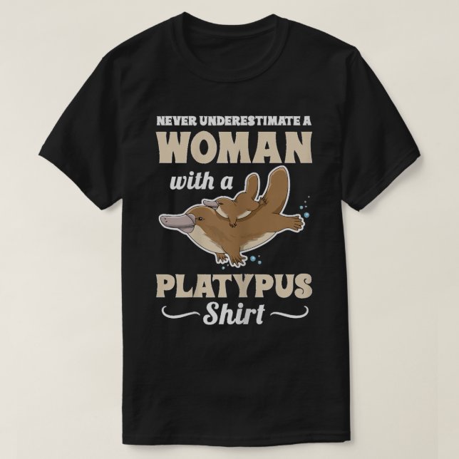 Womens Cute Platypus Monotreme Design for a Platyp T-Shirt (Design Front)