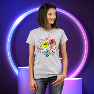 Women's Cute, Pretty Floral Bouquet T-Shirt