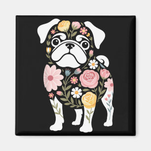 Womens Cute Pug Dog Mum Magnet