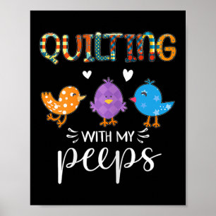 Womens Cute Quilting With My , Quilters Poster