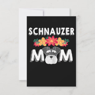 Womens Cute Schnauzer Mum Who Love Schnauzers RSVP Card