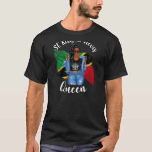 Womens Cute St Kitts And Nevis Queen Proud Flag Pa T-Shirt
