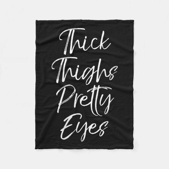 Womens Cute Workout Leg Day Quote Women's Thick Th Fleece Blanket (Front)