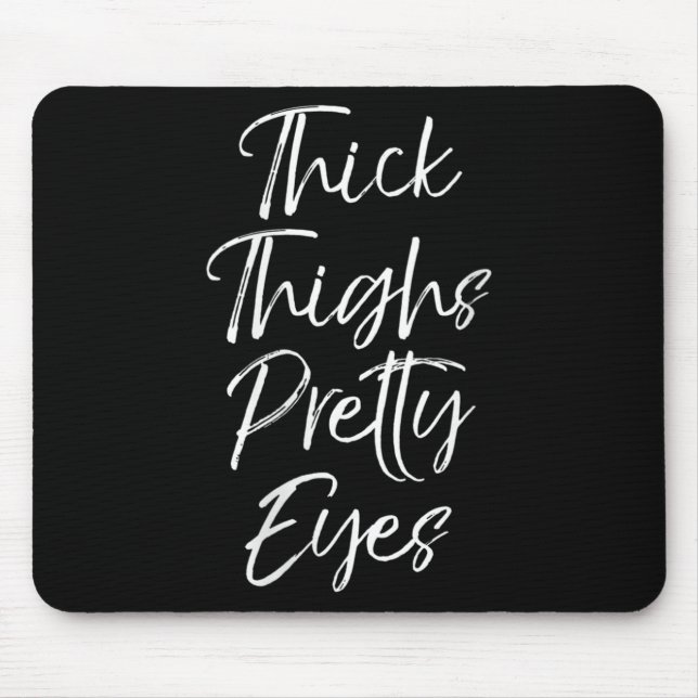 Womens Cute Workout Leg Day Quote Women's Thick Th Mouse Mat (Front)
