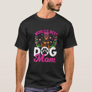Womens Cute World's Best Rottweiler Dog Mum Mother T-Shirt