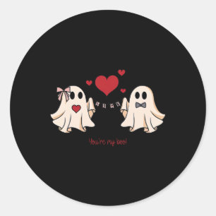Womens Cute You're My Boo Ghost Cute Spooky Valent Classic Round Sticker