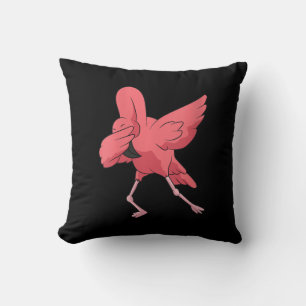 Womens Dabbing Flamingo Bird Cute Flamingo Pink Cushion