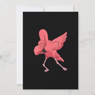 Womens Dabbing Flamingo Bird Cute Flamingo Pink Holiday Card