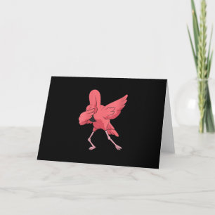 Womens Dabbing Flamingo Bird Cute Flamingo Pink Thank You Card