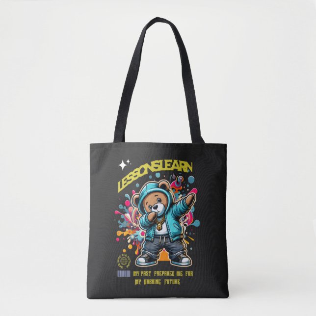 WOMEN'S DABBING FUTURE LESSONS LEARN TOTE BAG (Front)