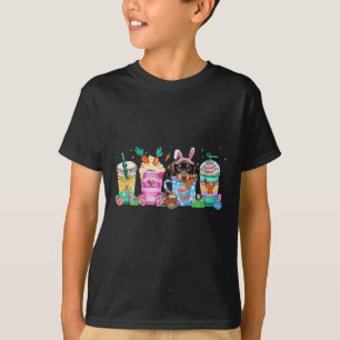 Womens Dachshund Dog Coffee Lover Easter Bunny V-n T-Shirt