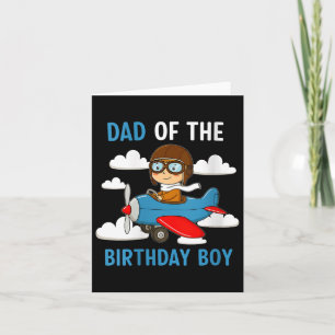 Womens Dad Of The Birthday Boy Funny Pilote Dad Ai Card