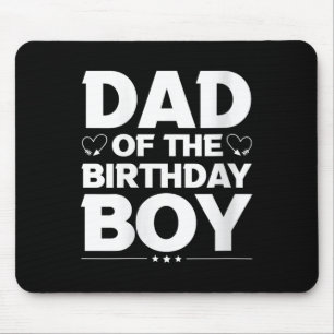Womens Dad Of The Birthday Boy V-neck Mouse Mat