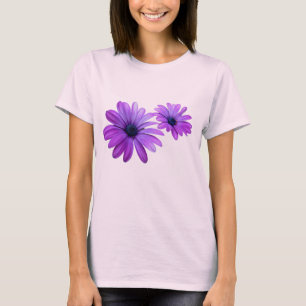 Women's Daisy T-shirt Purple Flower Shirts Gifts
