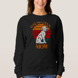Womens Dalmatian Mum Vintage Retro Dog Mama Pet M Sweatshirt