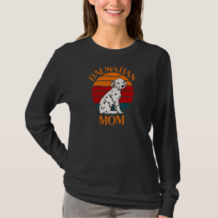Womens Dalmatian Mum Vintage Retro Dog Mama  Pet M T-Shirt