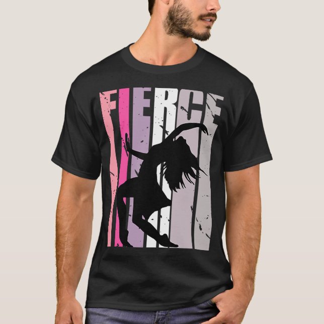 Womens Dance Pink Fierce Birthday Coach Competitio T-Shirt (Front)