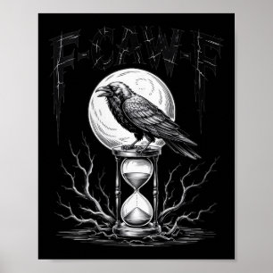 Womens Dark Gothic F-caw-f Black Crow Moon Soky Ha Poster