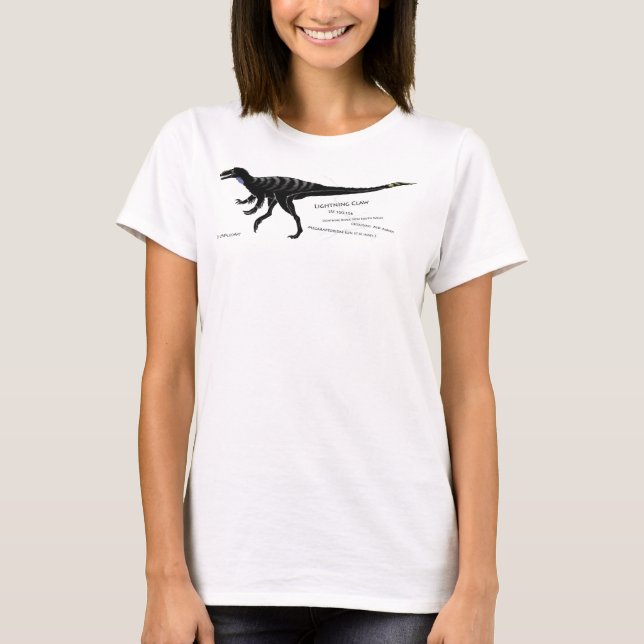 Women's Dark Lightning Claw Dinosaur Shirt (Front)