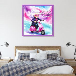 Women's Day Card - Funny Caricature 2 + your text Canvas Print