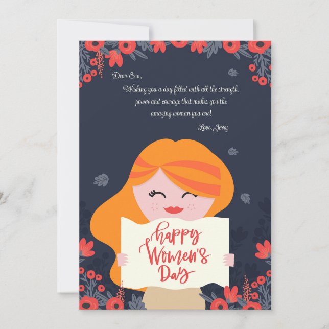 Women's Day Cutie Greeting Card (Front)