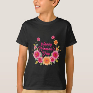 Women's Day Floral Art – Empowerment Celebration D T-Shirt
