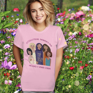 Women's Day   Girl power pink T-Shirt