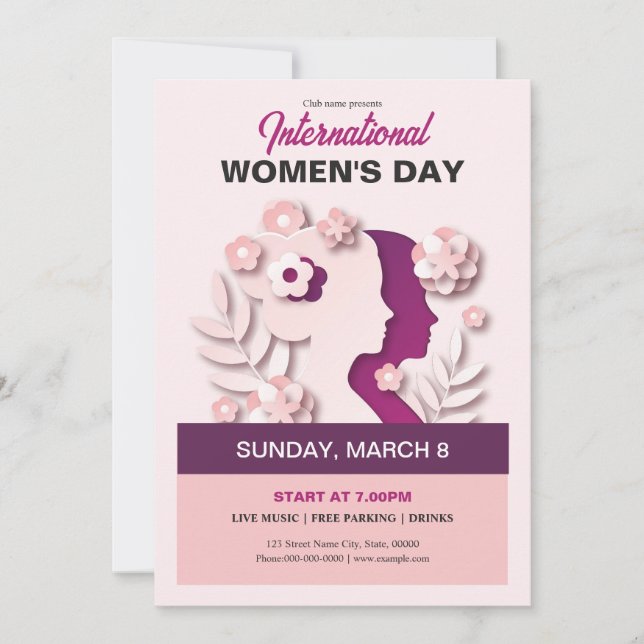 Women's Day Invitation Template (Front)