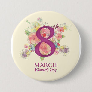 Women's Day March 8th 7.5 Cm Round Badge
