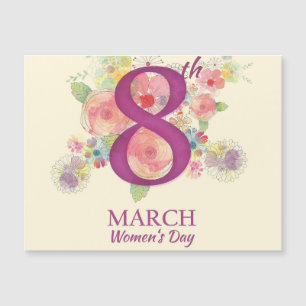 Women's Day March 8th  Magnetic Card