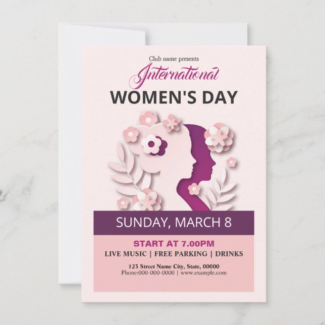 Womens Day Party Invitation Flyer (Front)