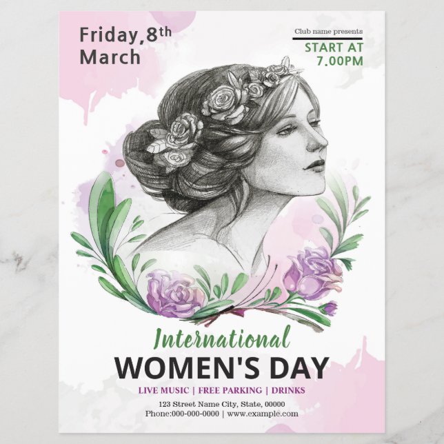 Womens Day Party Invitation Flyer (Front)