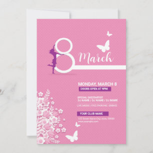 Women's Day Party Invitation Template