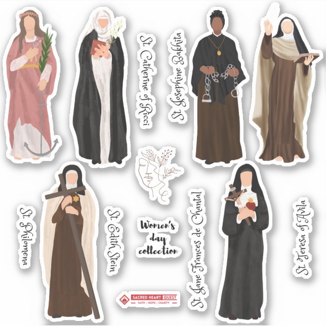 Women's Day Sticker Set Catholic Edition (Front)