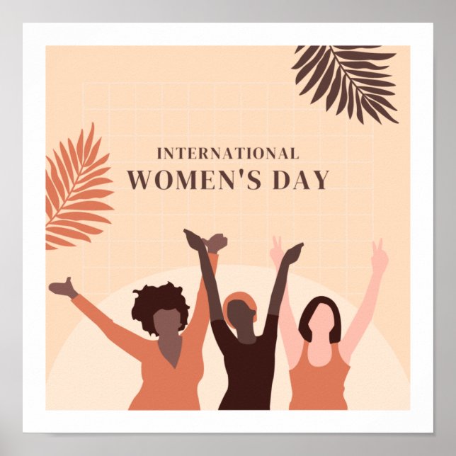 Women's day Theme cute Design Poster (Front)