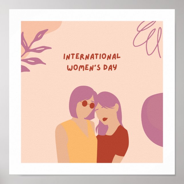 Women's day Theme cute Design Poster (Front)