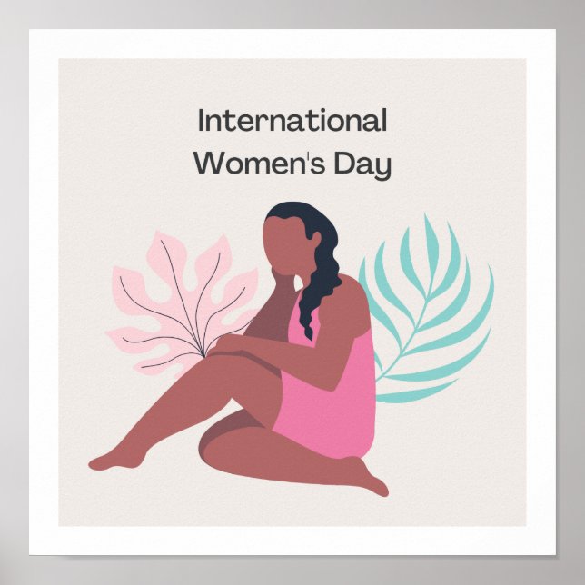 Women's day Theme cute Design Poster (Front)