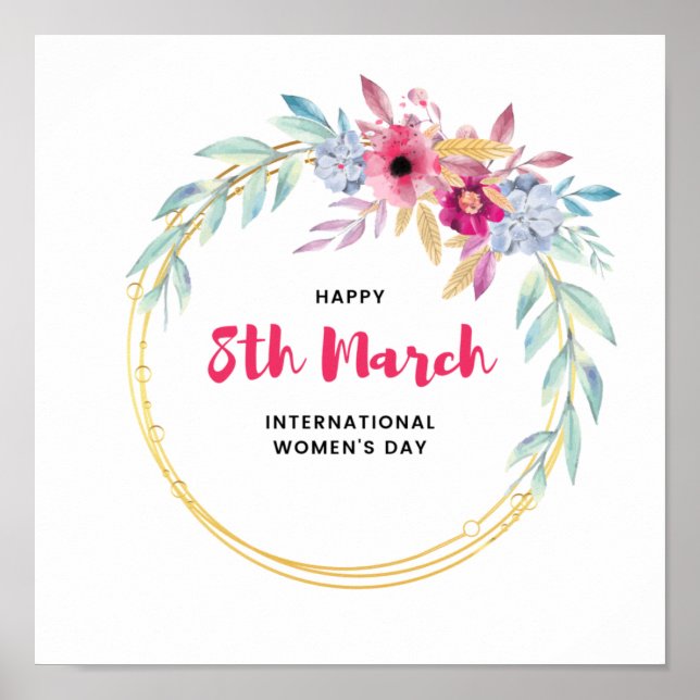 Women's day Theme cute Design Poster (Front)