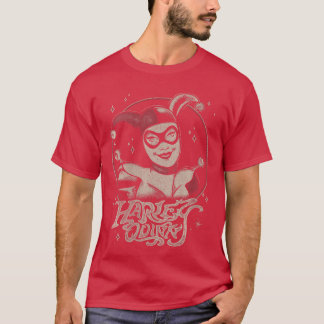 Womens DC Comics Harley Quinn Dark Portrait VNeck  T-Shirt