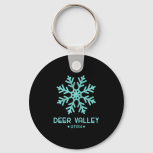 Womens Deer Valley Utah Skiing  Key Ring