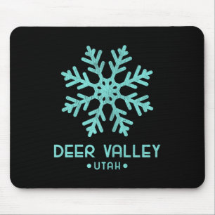 Womens Deer Valley Utah Skiing Mouse Mat