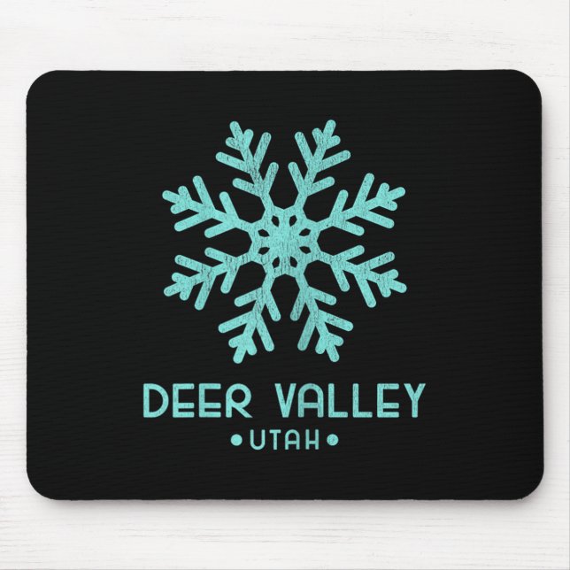 Womens Deer Valley Utah Skiing  Mouse Mat (Front)
