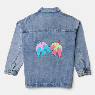 Women's Denim Jacket – Colourful Digital Design, P