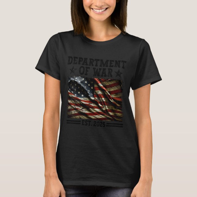 Womens Department Of War Usa Camouflage Flag Depar T-Shirt (Front)