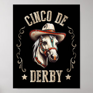 Womens Derby De Mayo Party Lets Fiesta Horse Race Poster