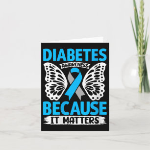 Womens Diabetes Awareness Because It S V-neck  Card