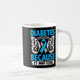 Womens Diabetes Awareness Because It S V-neck Coffee Mug