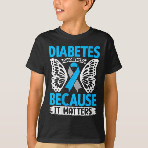 Womens Diabetes Awareness Because It S V-neck  T-Shirt